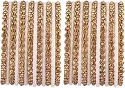 [Efulgenz] Indian Oxidized Jewelry Indian Bangle Set Plain Velvet Bangles with Crystal Rhinestone Bangles Boho Bohemian Bracelet Metal Bangle Set Statement Jewelry for Women (26 Pcs)