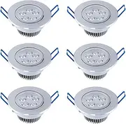 MODOAO 5W LED Downlight, 5500K Daylight Cool White,Not Dimmable,Retrofit LED Recessed Lighting Fixture, LED Ceiling Light, 6-Pack