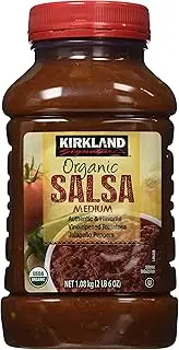 KIRKLAND SIGNATURE Organic Salsa, Medium, 1.08 kg (Pack of 2), 2 x 1080 g (539142)