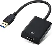 beseloa USB 3.0 to HDMI Adapter Converter USB 3.0/2.0 to HDMI 1080P Full HD (Male to Female) with Audio for Laptop Projector HDTV, Compatible with Windows XP 7/8/8.1/10