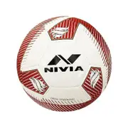Nivia DOM06 Training ‎PU Football (White, Size 5) | Machine Stitched | TPU top Layer | Soccer Ball | Butyl Bladder Core