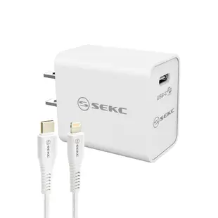 SEKC Apple MFI 原廠認證18W高速充電組SPD-R18 (包裝瑕疵) 贈品 行動電源1個