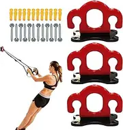 Resistance Band Wall Hook - Resistance Strap Wall Mounted Hook - Set of 3 Ceiling Fixing Holder for Body Weight Straps, Fitness Accessories