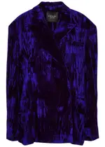 A.W.A.K.E Mode Crushed Velvet Blazer - Purple - 36 (UK8 / S) 36 (UK8 / S)