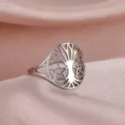 Tree of Life Star Ring Stainless Steel Ring