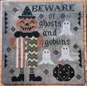 New The Scarlett House GHOSTS AND GOBLINS Cross Stitch Pattern Chart
