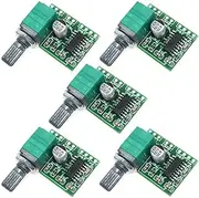 R REIFENG 5pcs Mini PAM8403 DC 5V 2 Channel USB Digital Power Audio Amplifier Board Module 2 3W Volume Control with Potentionmeter