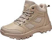[Generic] Men's Hiking Boots Tactical Military Work Boots Non-Slip Lightweight Comfortable Outdoor Walking Shoes