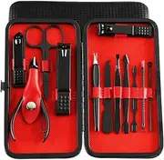 Luteti Manicure Set, Professional Nail Clippers Set 12 Pcs Manicure Nail Care Kit Tools Travel Stainless Steel Pedicure Care Sets for Men Women