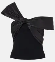 [Simkhai] Simkhai Celiana taffeta top UK 16 black