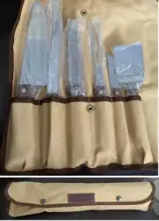 Lot 6 Dexter Super Stainless Steel Chefs Butcher Cake Knife Set Wood Carrier