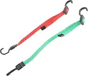 Vaguelly 2 Pcs Bungee Cords with Hooks High Elasticity Tie Down Straps for Securing Luggage Motorcycles Electric Bikes Durable Reliable Flat Lashing Straps