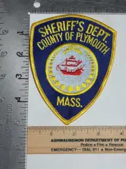 LE4 Police Patch Massachusetts Plymouth County Sheriff's Dept Sheriff Department