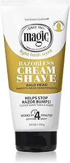 Magic Razorless Cream Shave Bald Head 6 Ounce Tube (177ml) (6 Pack)