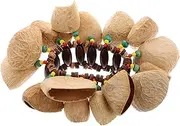 CORHAD Natural Fruit Shell Bracelet Handbell Rattle Nutshell Hand Percussion Bell for Musicians Music Instrument Accessory Australian Edition