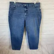 Old Navy High Rise O.G. Straight Jeans Plus Size 22 Blue Stretch 43x28 New