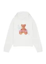 Palm Angels Kids Bear Angel Hooded Cotton Sweatshirt (14 Years) - White - 14YR (14 Years) 14YR (14 years)