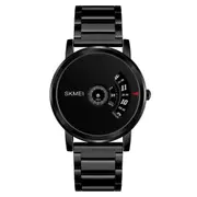 Men Luxury Fashion Watch Concise Round Dial Quartz Wristwatch Black