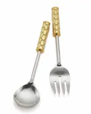 MARY JUREK Helios Brass Salad Servers Set P6503