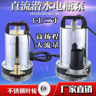 抽水機直流潛水泵12V24電瓶車沉水馬達沉水泵電動車抽水機 直流潛水泵12V24V48V60V伏電瓶車水泵電動