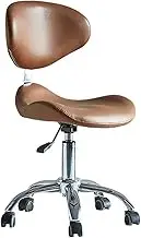 Saddle Stool,360° Movable Swivel Chair,Lift Adjustable Office Chair,for Beauty Salon/Office/Barber Shop,Easy to Assemble