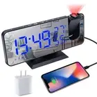 Projection Digital Alarm Clock for Bedrooms,Alarm Clock Radio on Ceiling, USB...