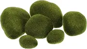 DIY Sand Table Model Props 6 Pieces of Faux Moss Stones Simulated Moss for Creative Crafting and Home Decor