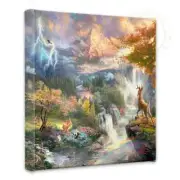 Thomas Kinkade Disney Bambi's First Year 14 x 14 Gallery Wrapped Canvas