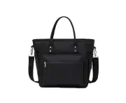 Bestier Casual Crossbody Bento Lunch Bag Insulated Multiple Pockets Tote Bag-Black