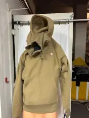 Champion Mens Small Brown Reverse Weave Hoodie with Attatchable Gator Neck