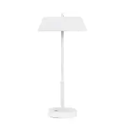 Allure 7W Led Table Lamp, Matte White &amp; Silver