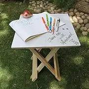 IVEI Wooden White Board Folding Table - Multi-Purpose Table – Activity Stool for Kids and Toddlers –Wipe White Board Table - Kids Play Table - Handmade Table - Attractive