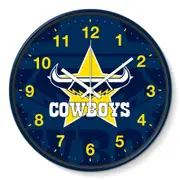 North Queensland QLD Cowboys NRL 30cm Team Logo Wall Clock