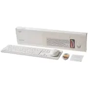 Pout Hands 5 Combo Charging Pad/Keyboard/Wireless Mouse Set for PC/Laptop White