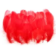 Colorful Feathers 3-5inch, 300pcs Goose Feathers Bulk, Red