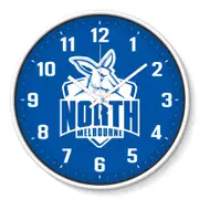North Melbourne Kangaroos AFL 30cm Team Logo Wall Clock