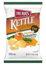 ⚫️ New Exclusive Herr’s Kettle Cooked Honey Jalapeño Potato Chips 7.5oz