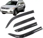 Auto Black Tinted Car Side Window Visor Guard Vent Awnings Shelters Rain Guard Door Ventvisor Compatible with Mitsubishi Endeavor 2004-2010