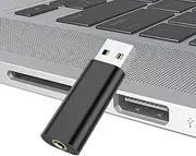 USB Sound Card,3.5mm External Sound Card for Laptop Plug and Play | Portable USB Audio Interface, Universal USB Headset Adapter for Headphone, Laptop, Desktop Yongbao