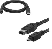 Vaster 20077-10 IEEE-1394 FireWire iLink DV Cable 6Pin-4Pin 10ft