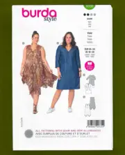NEW! Sleeveless Flared Dress & Variation Sewing Pattern (Sizes 18-28) Burda 6036