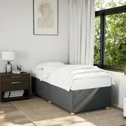 vidaXL Bed Frame without Mattress Dark Grey King Single Fabric
