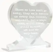 Heart-Shaped Acrylic Sign for Sympathy, Gifts for Loss of Loved Ones