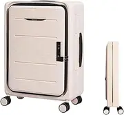 [Ｗoowayo] Carry On Luggages Suitcase Foldable Suitcases Adjustable Trolley Carry On Luggage Front Open Universal Wheel Luggage Suitcases (F 26 in)