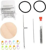 Hand Knitting Machine Mini Weaving Set Wooden for Clothing Mending for Beginners Boys and Girls