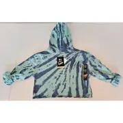 "Art Class" Tie Die Sweatshirt Kid's Fleece Raw Edge Boxy Cropped Hoodie S 6-6X