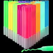 Dunzoom 72 Pcs Glow in the Dark Paint Pen 12 Colors Glow in the Dark Fabric Marker Acrylic Paint for Clothes, Canvas, T-shirt, Ideal for Art Supplies