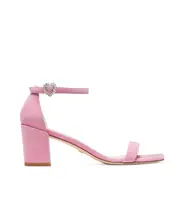 High-heeled sandals with single-loop straps 40 Pink