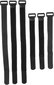6 Pcs Bike Strap Spare Wheel Tie Down Straps Fasten Cycle Wheel Band Elastic Fixing Cycle Accessories Bike Wheel Belt Bike Rack Strap Rear Luggage Bands Attachment Full Nylon Black