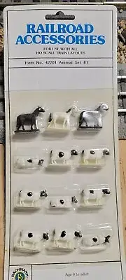 Bachmann HO Scale 42201 Animal Set #1 NIP NOS HORSES and COWS
